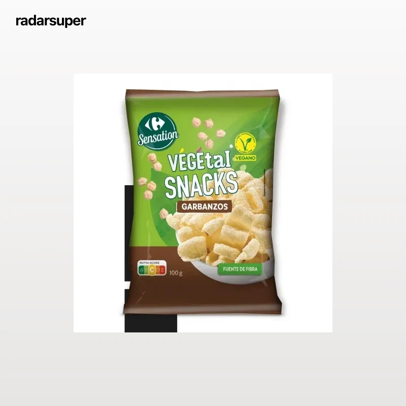 Snack vegetal de garbanzos Sensation Carrefour 100 g.