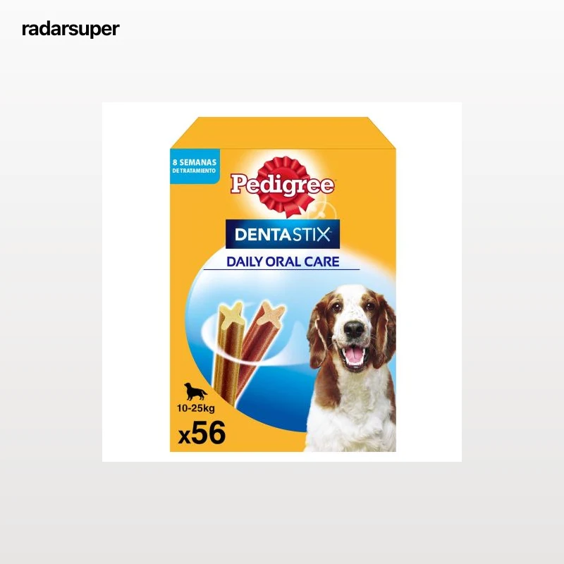 Snacks dental para perros medianos Pedigree daily Oral Care Dentastix pack de 56 unidades