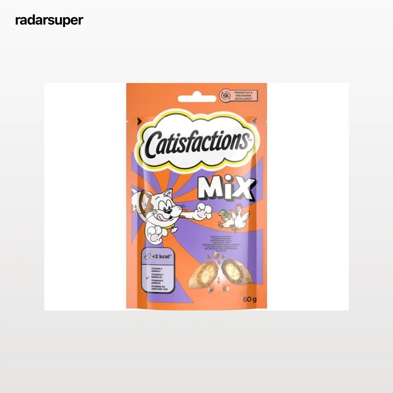 SNACKS PARA GATO CATISFACTIONS COM GALINHA E PATO 60G