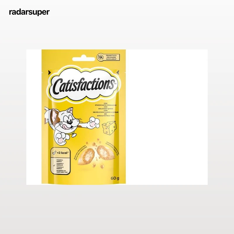 SNACKS PARA GATO CATISFACTIONS COM QUEIJO 60G