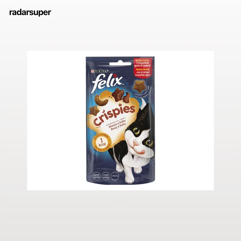 SNACKS PARA GATO FELIX CRISPIES COM VACA E FRANGO 45G