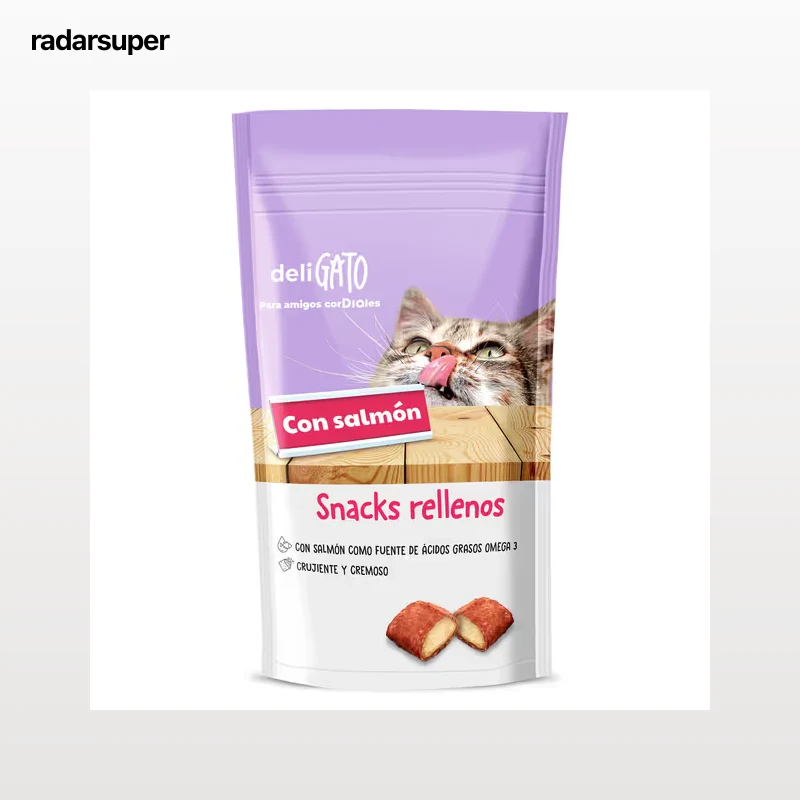 Snacks para gatos rellenos con salmón Dia Deligato 60 g