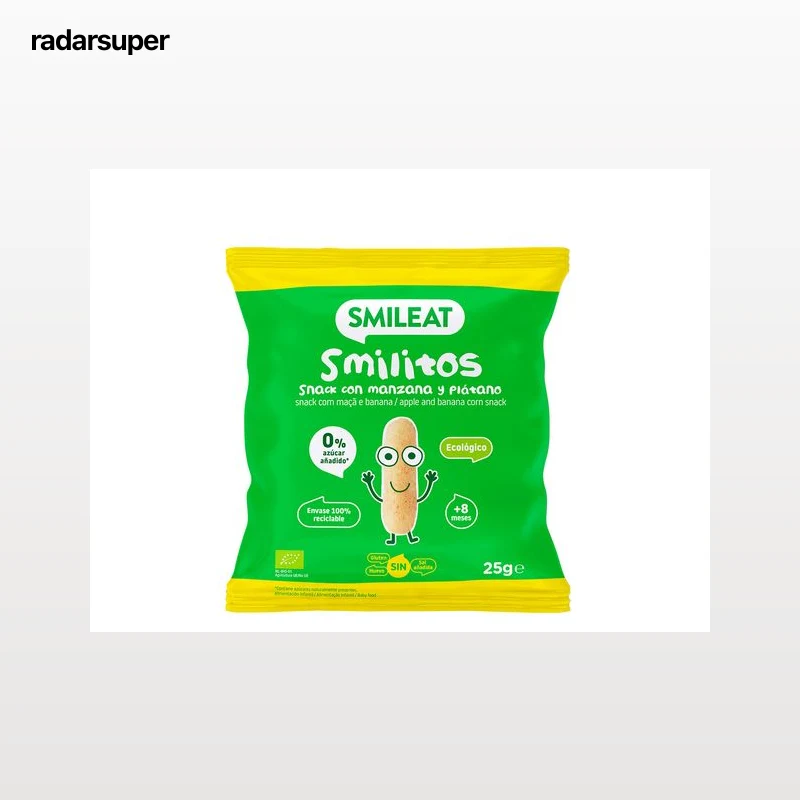 SNACKS SMILEAT BIO MAÇA E BANANA 25G