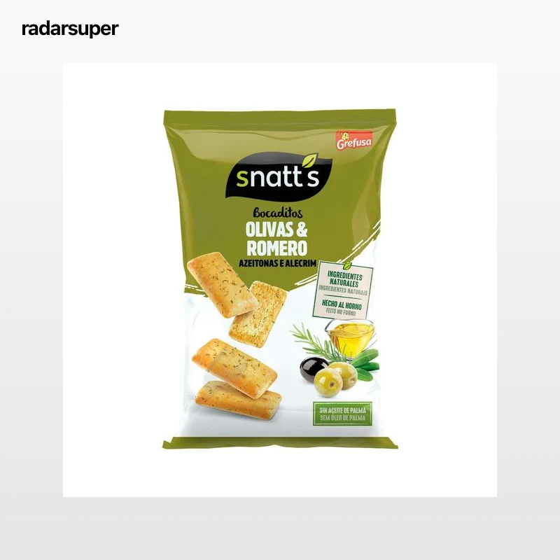 SNATT´S Bocaditos Snacks de oliva y romero 110 g.