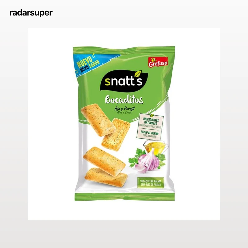 SNATT´S Bocaditos snacks de pan sabor a ajo y perejil 110 g