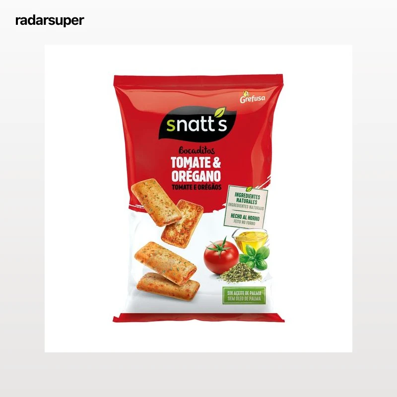 SNATT´S Bocaditos Snaks de tomate y orégano, 110 g.