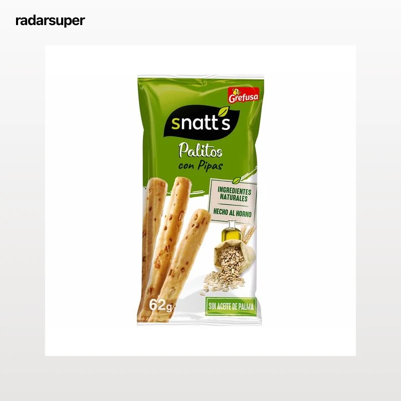 SNATT"S Palitos de cereales con pipas bolsa 62 g.