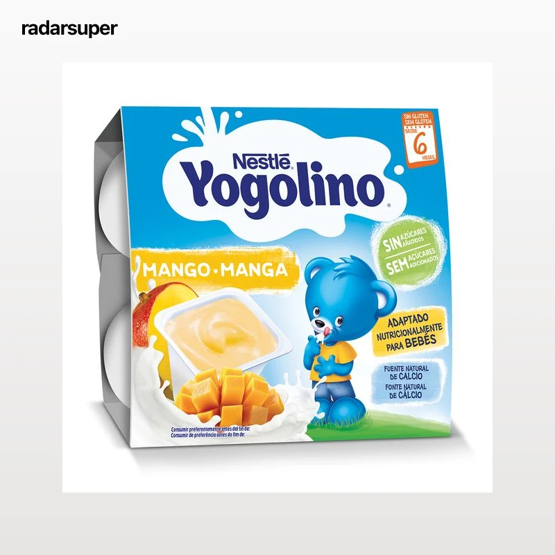 SOBREMESA LÁCTEA NESTLÉ YOGOLINO 0% AÇÚCAR MANGA 4X100G