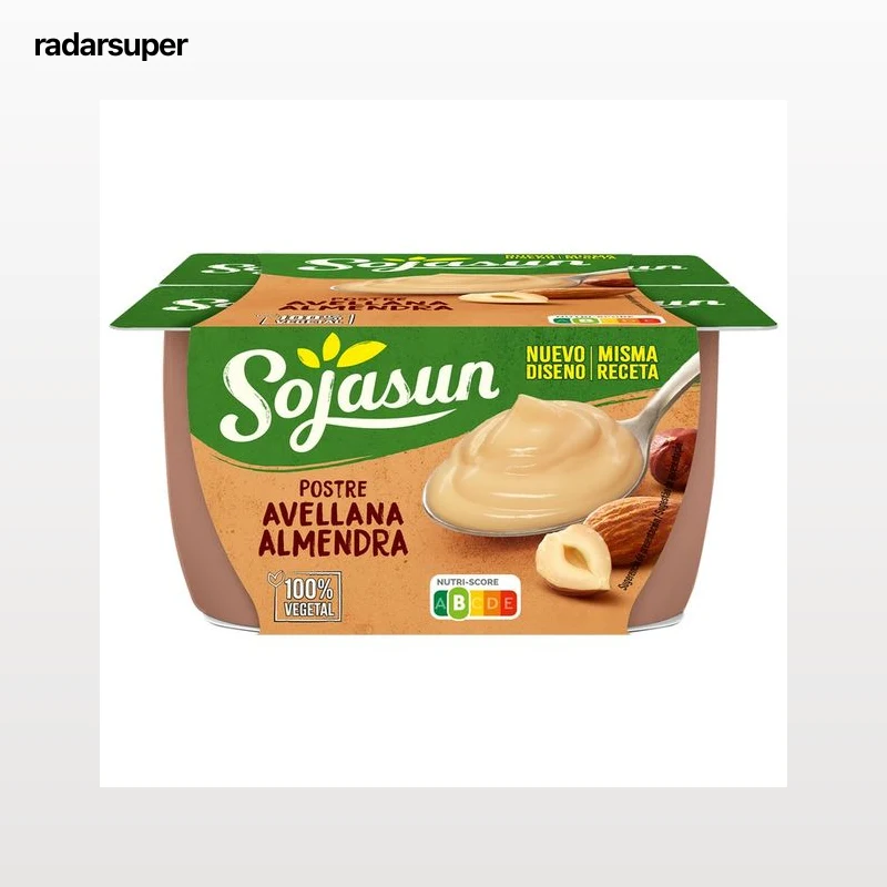 SOJASUN Especialidad de soja con sabor a praliné (almendra y avellana) 4 x 100 g.