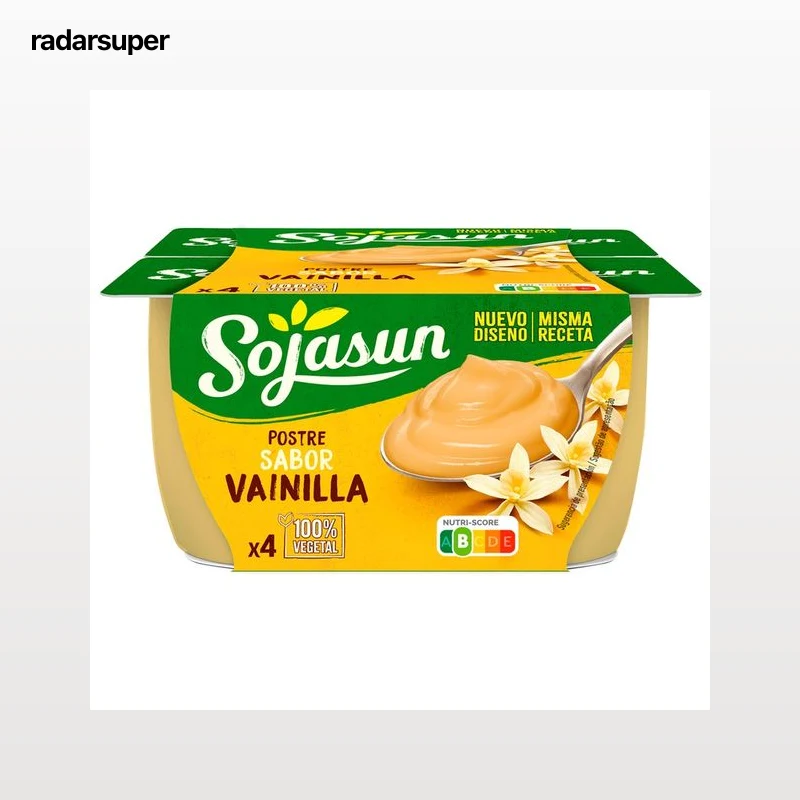 SOJASUN Especialidad de soja con sabor a vainilla 4 x 100 g.