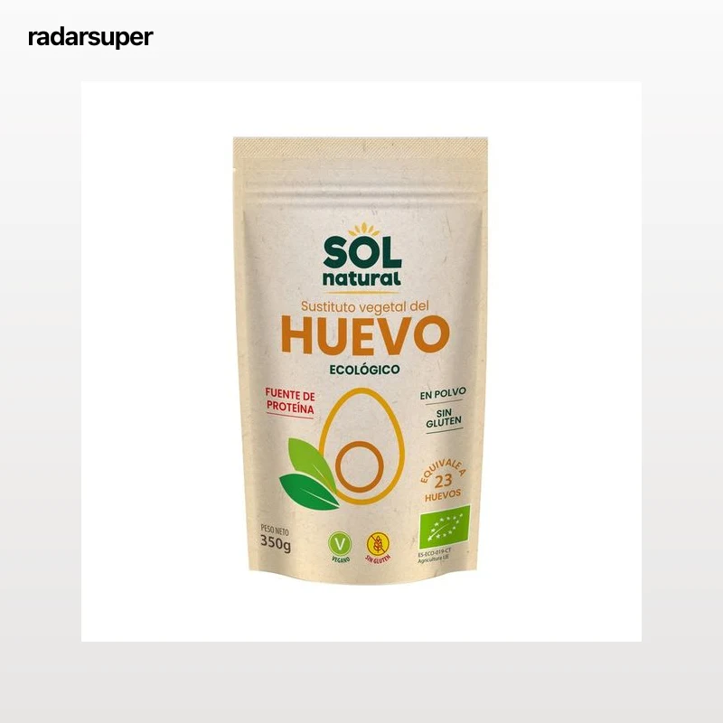 SOL NATURAL Sustituto vegetal ecológico del huevo (en polvo) 350 g.