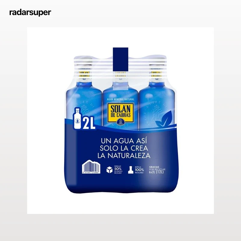 SOLAN DE CABRAS Agua mineral pack de 6 uds. 2 l.