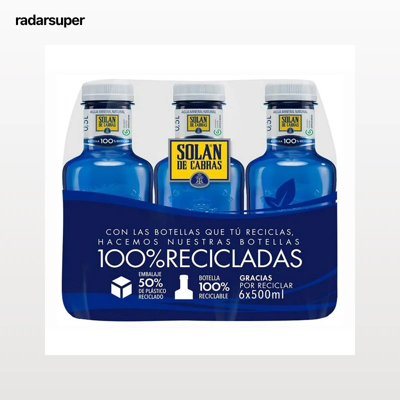 SOLAN DE CABRAS Agua mineral pack 6 uds x 50 cl.