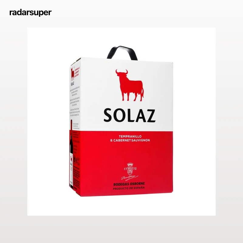 SOLAZ Vino tinto con IGP Vino de la Tierra de Castilla Bag in box 3 l.