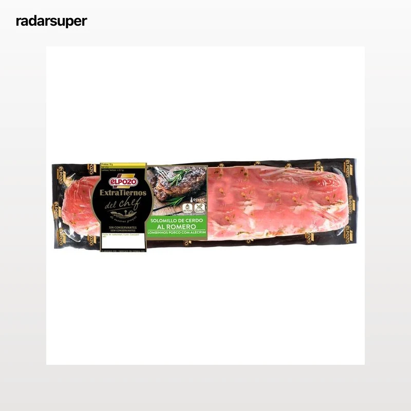 Solomillo de cerdo al romero, envasado al vacio EL POZO Extratiernos del chef 700 g.