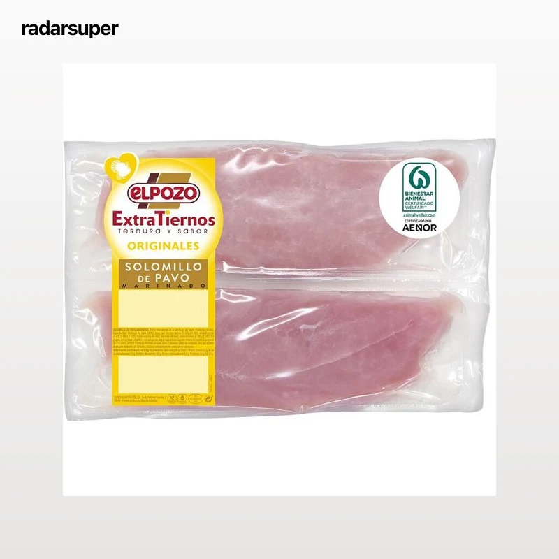 Solomillo de pavo extratierno marinado All Natural ElPozo 2 unidades peso aproximado 740 g