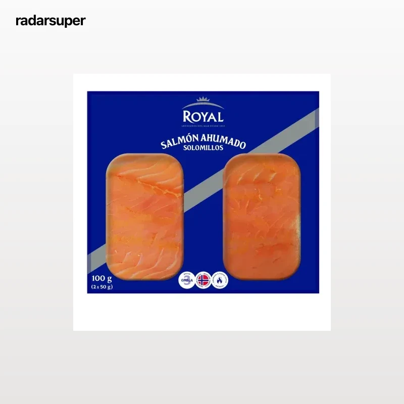 Solomillos de salmón ahumado noruego Royal pack de 2 unidades de 50 g.