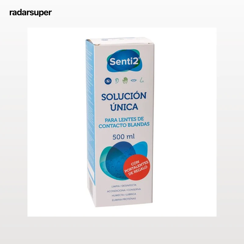 Solución única Senti2 500ml para lentes de contacto blandas