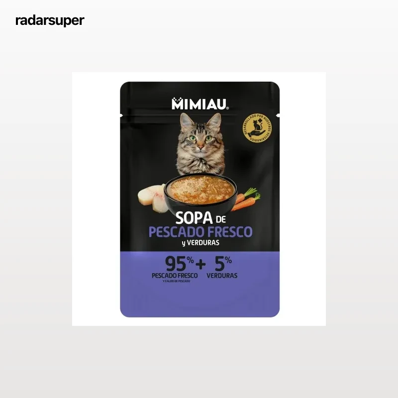 Sopa de pescado y verduras para gato Mimiau 85 g.