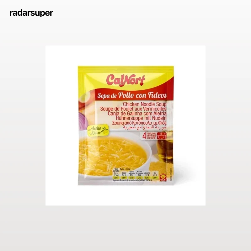 Sopa de pollo con fideos Calnort 66 g.