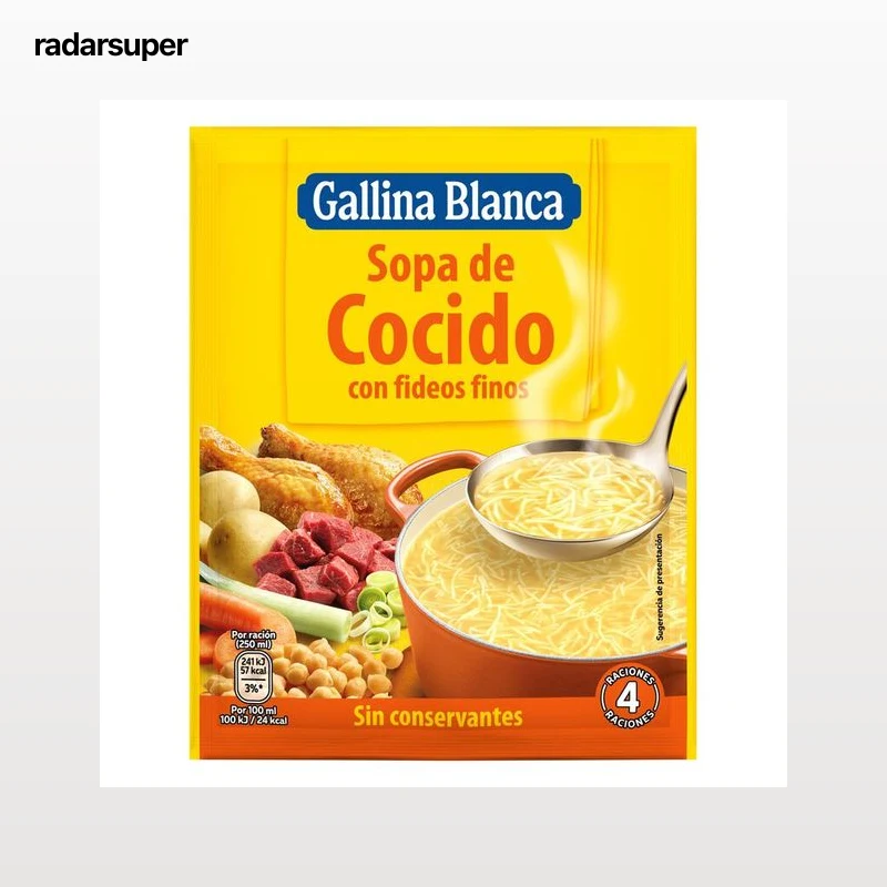 Sopa Gallina Blanca 72g cocido