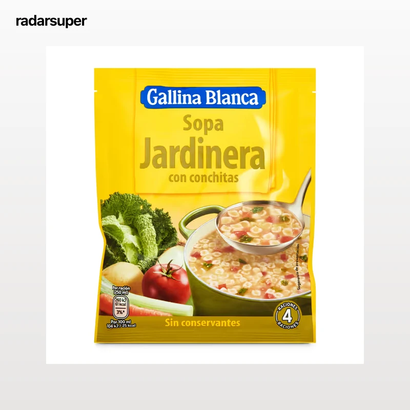 Sopa jardinera con conchitas Gallina Blanca 77 g