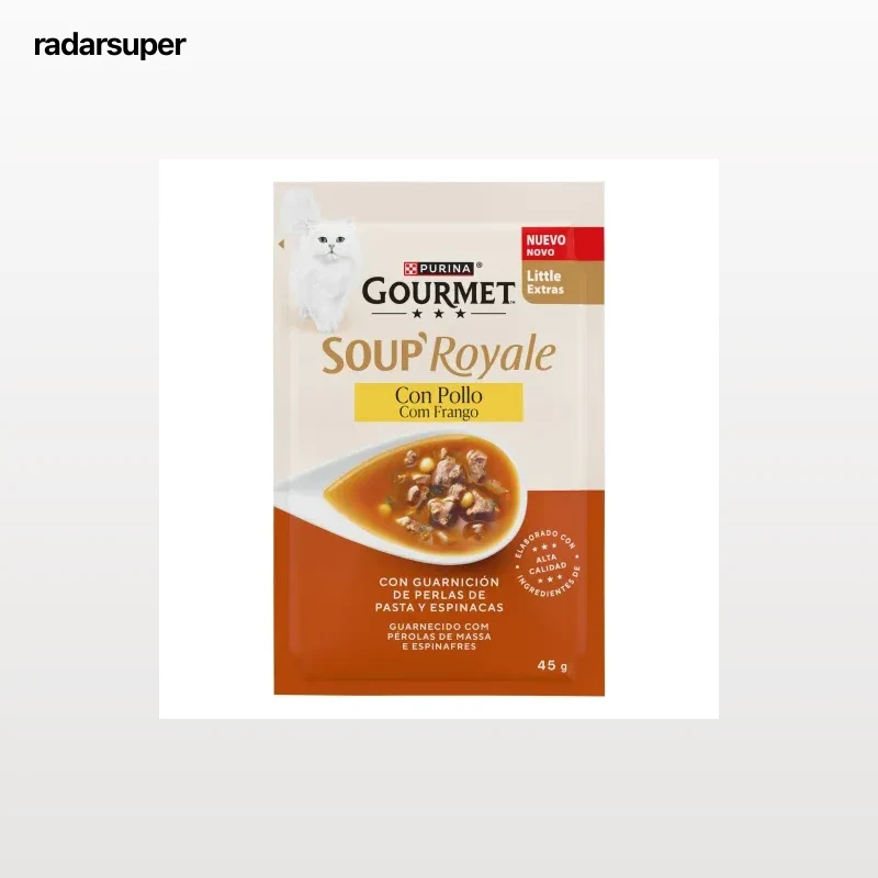 Sopa líquida con pollo para gato Soup Royale Purina Gourmet 45 g