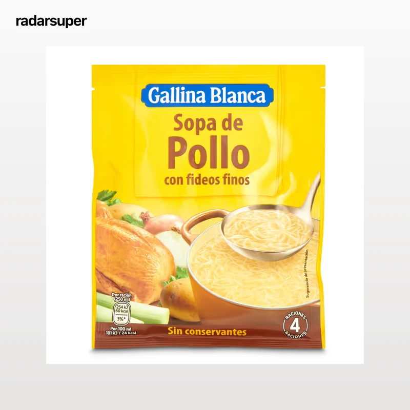Sopa de pollo con fideos Gallina Blanca 71 g