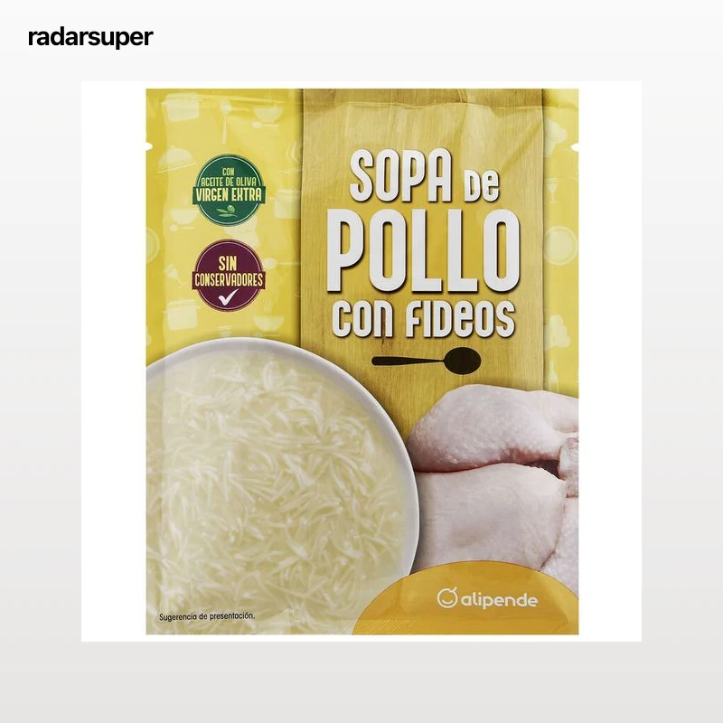 Sopa de pollo con fideos Alipende 66g