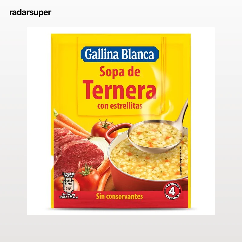 Sopa de ternera con estrellitas Gallina Blanca 74 g
