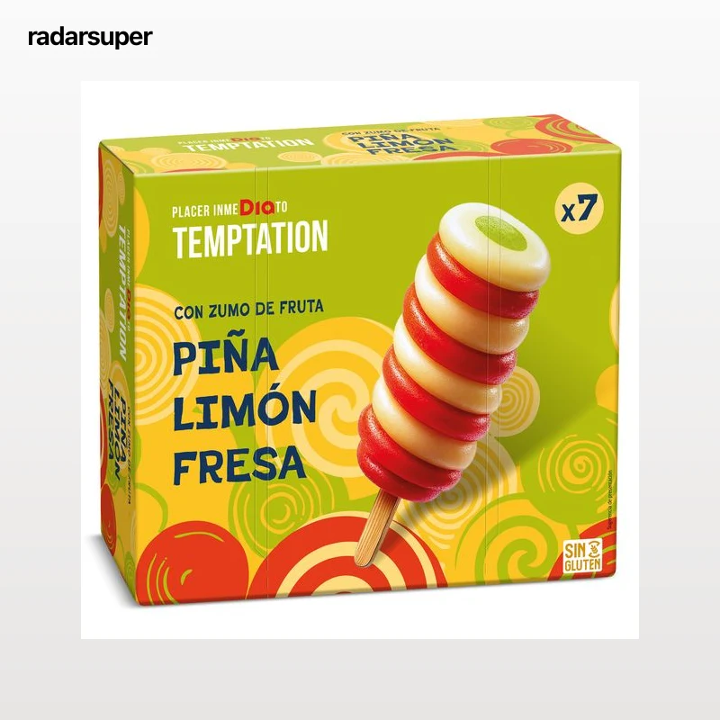 Sorbetes remolino de frutas Dia Temptation 7 x 65 g