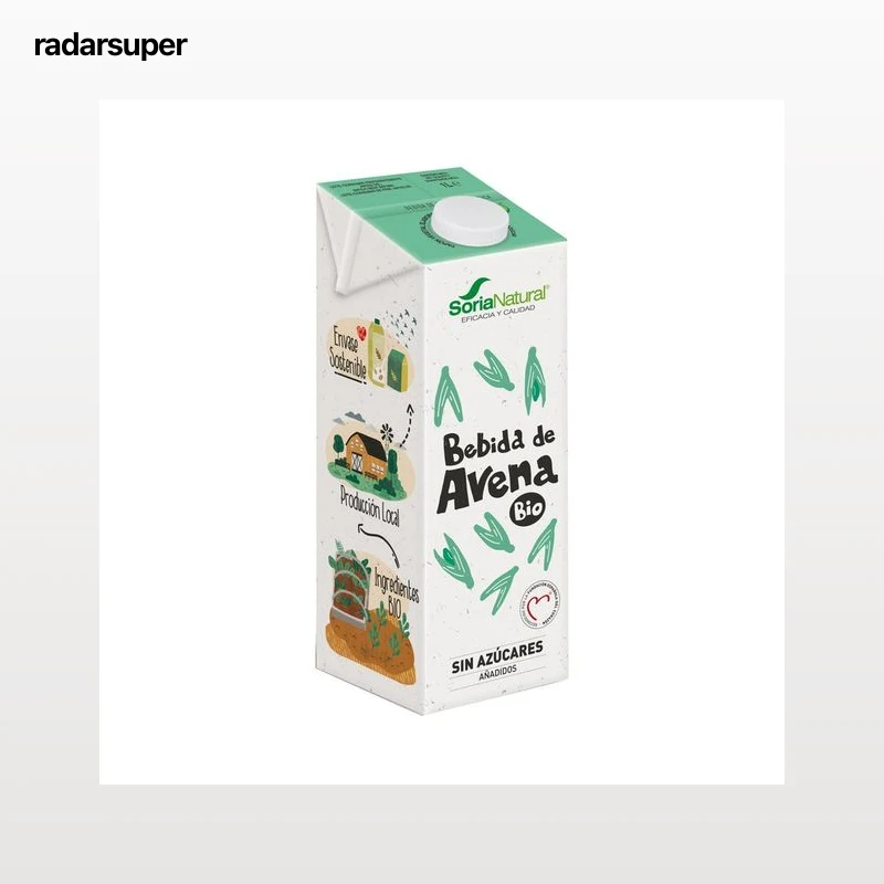 SORIA NATURAL Bio Bebida de avena ecológica, sin azúcares añadidos 1 l.
