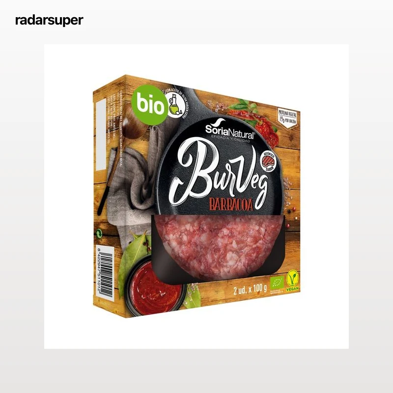 SORIA NATURAL Bio Burger vegetal con autentico sabor a carne 2 x 100 g.