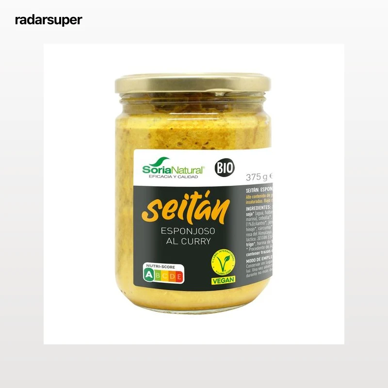 SORIA NATURAL Bio Seitán esponjoso al curry bote 375 g.