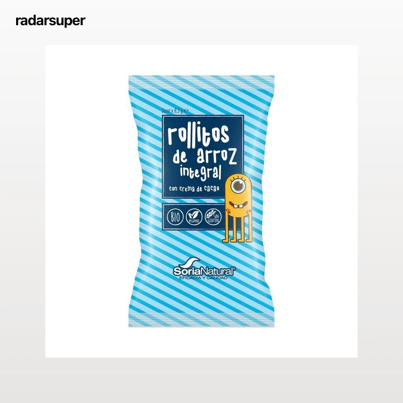 SORIA NATURAL Rollitos de arroz integral ecológico con crema de cacao 3 uds.