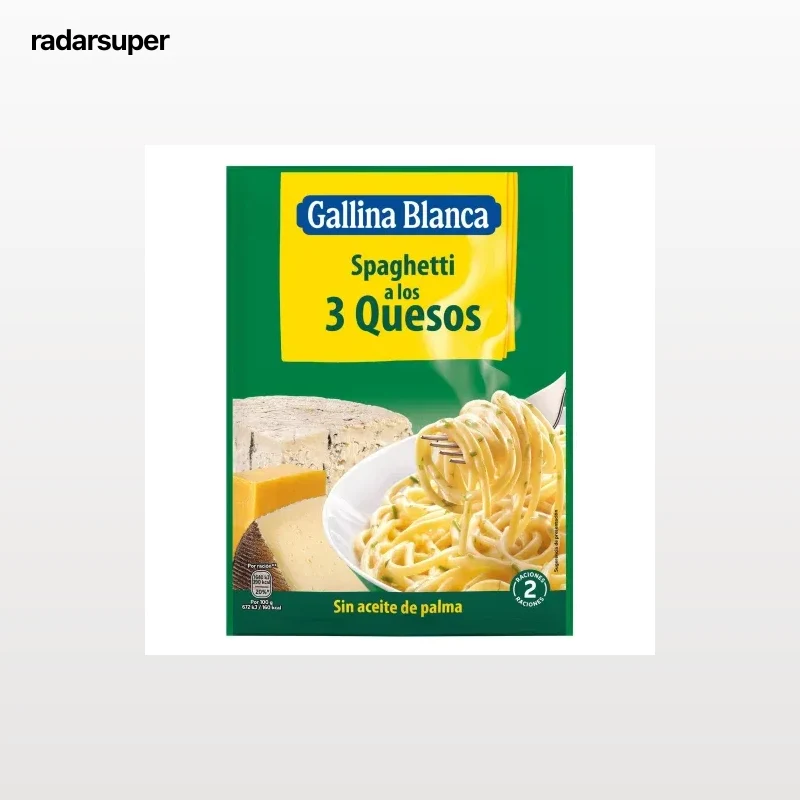 Spaghetti a los 3 quesos Gallina Blanca 175 g.