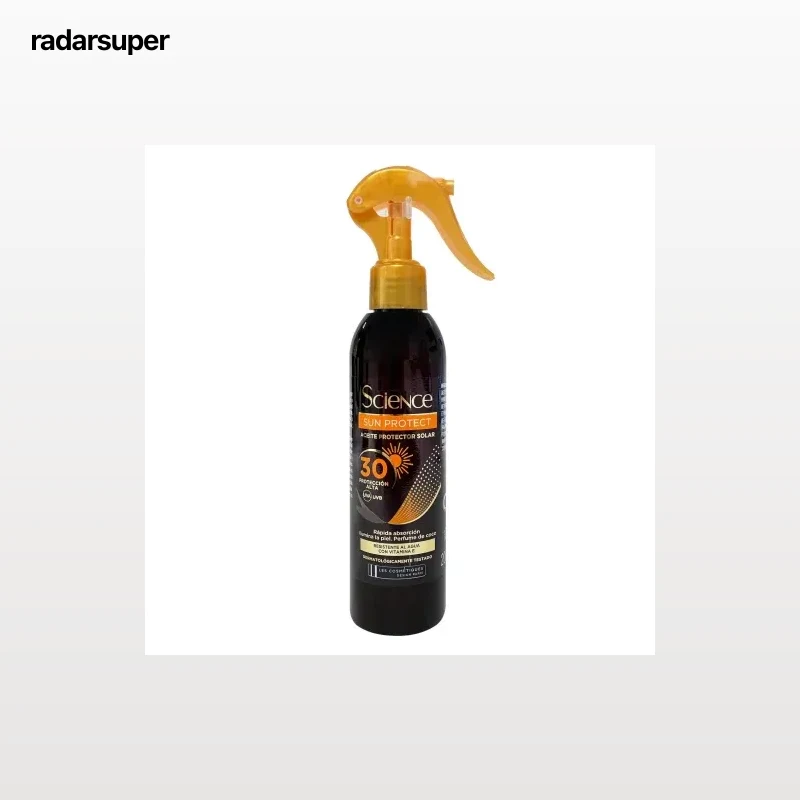 Spray aceite protector solar SFP 30 con vitamina E perfume de coco Science Les Cosmétiques 200 ml.