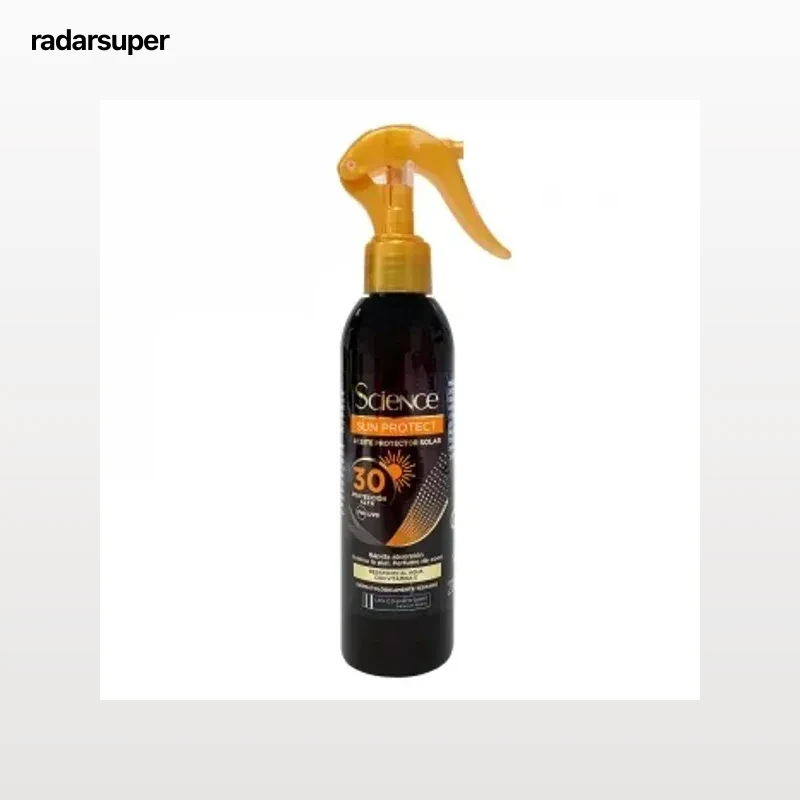 Spray aceite protector solar SFP 30 con vitamina E perfume de coco Science Les Cosmétiques 200 ml.