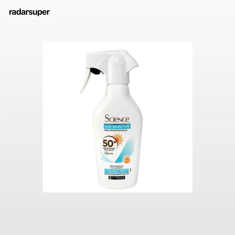 Spray protector solar pieles sensibles SPF50+ Science Les Cosmétiques 250 ml.