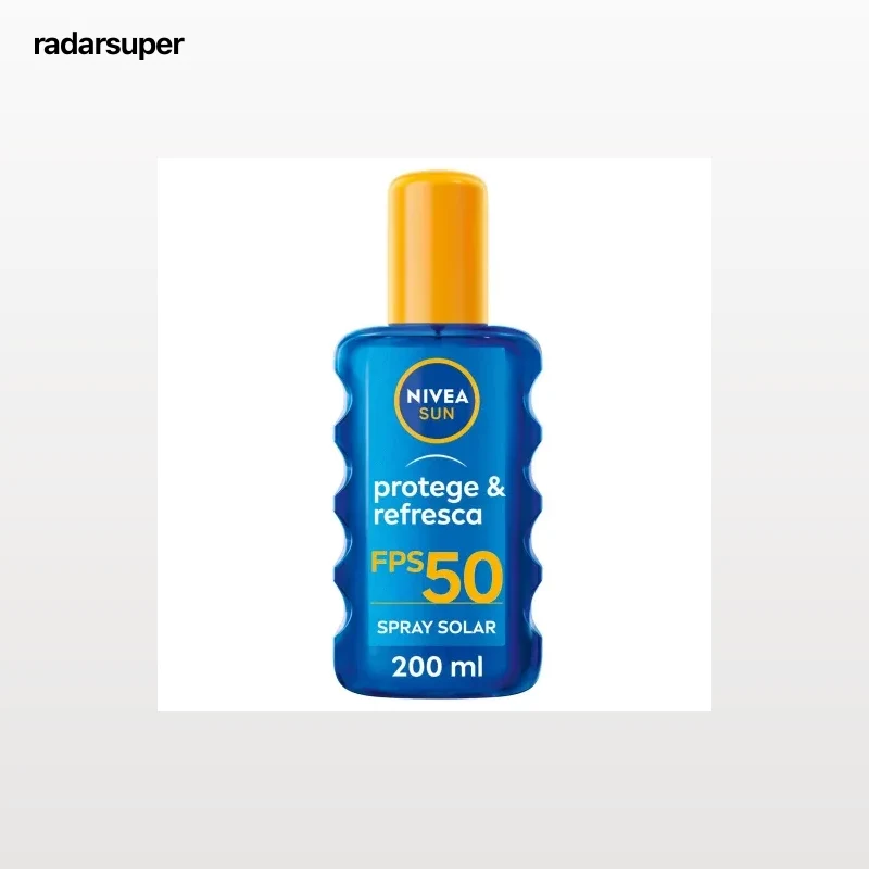 Spray protector solar protección invisible SPF50 Protege & Refresca Nivea Sun 200 ml.