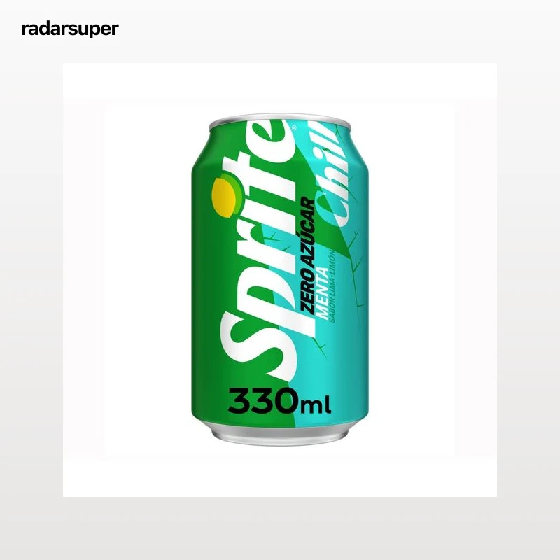 SPRITE Bebida de lima zero chill menta lata 33 cl.