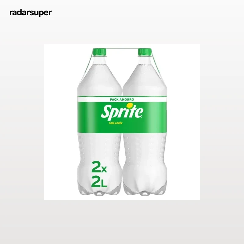 Sprite de lima-limón bajo en azúcar pack 2 botellas 2 l.