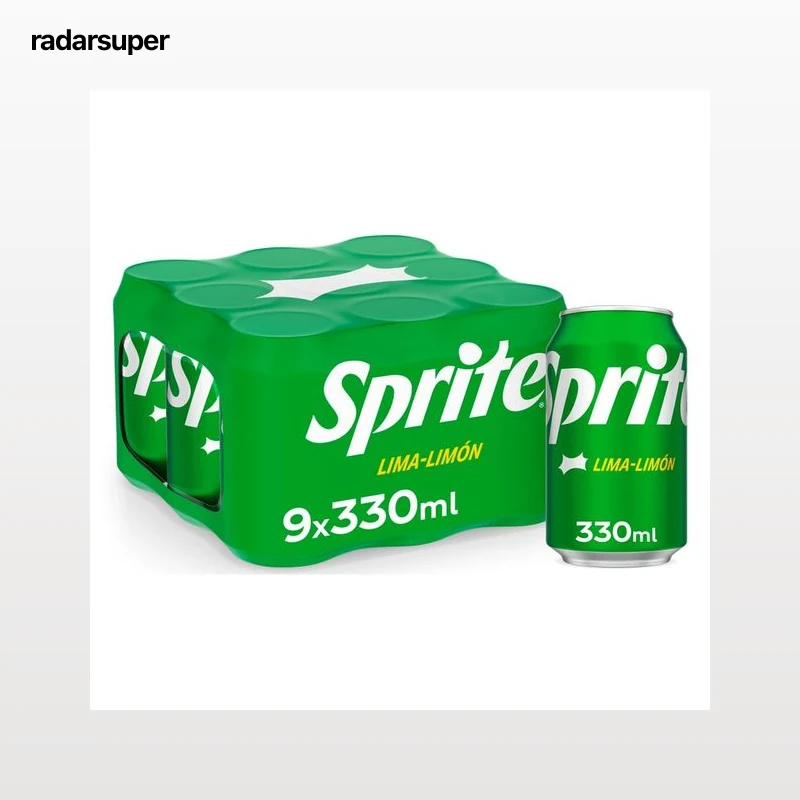 SPRITE Refresco de lima limón pack lata 9 de 330 ml.