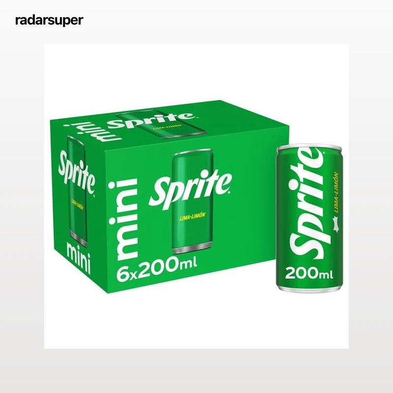 SPRITE Refresco con sabor a lima limón pack 6 latas x 200 ml.