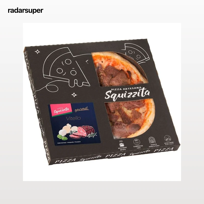 SQUIZZITA Pizza gourmet de vitello (ternera), mozzarella y provolone 420 g.