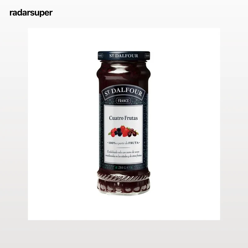 ST.DALFOUR Mermelada de cuatro frutas (Frambuesas, Cerezas Negras, Fresas y Moras) 284 g.