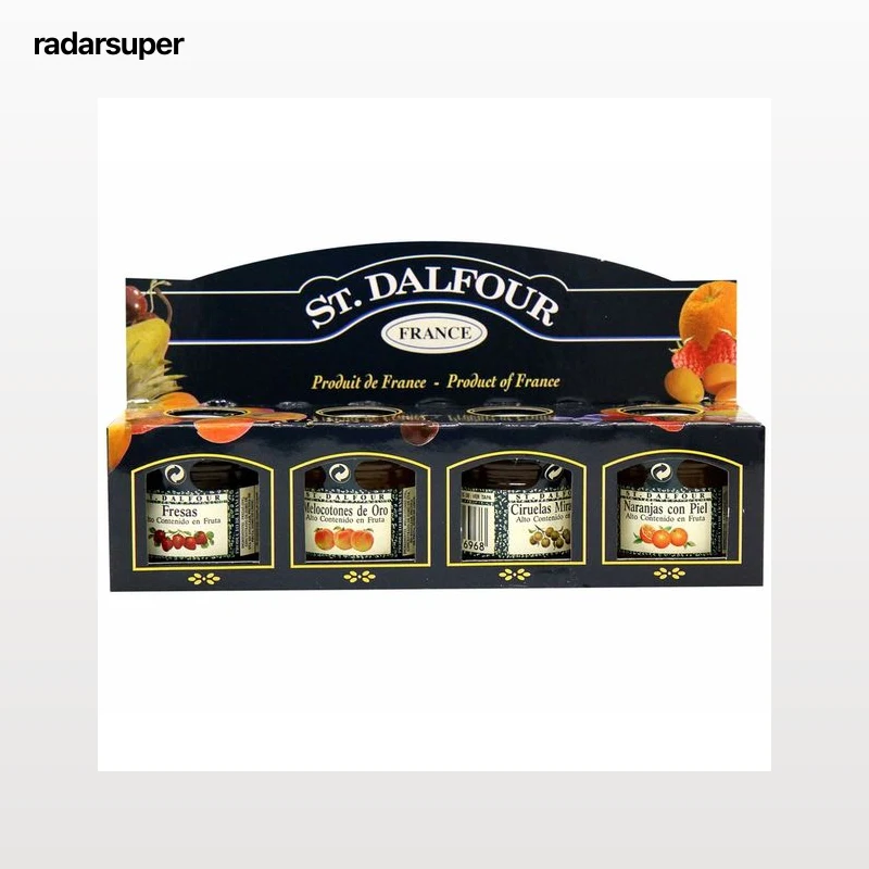 ST.DALFOUR Mermeladas variadas (fresa, melocotón, ciruela y naranja) 4 uds. 28 g.
