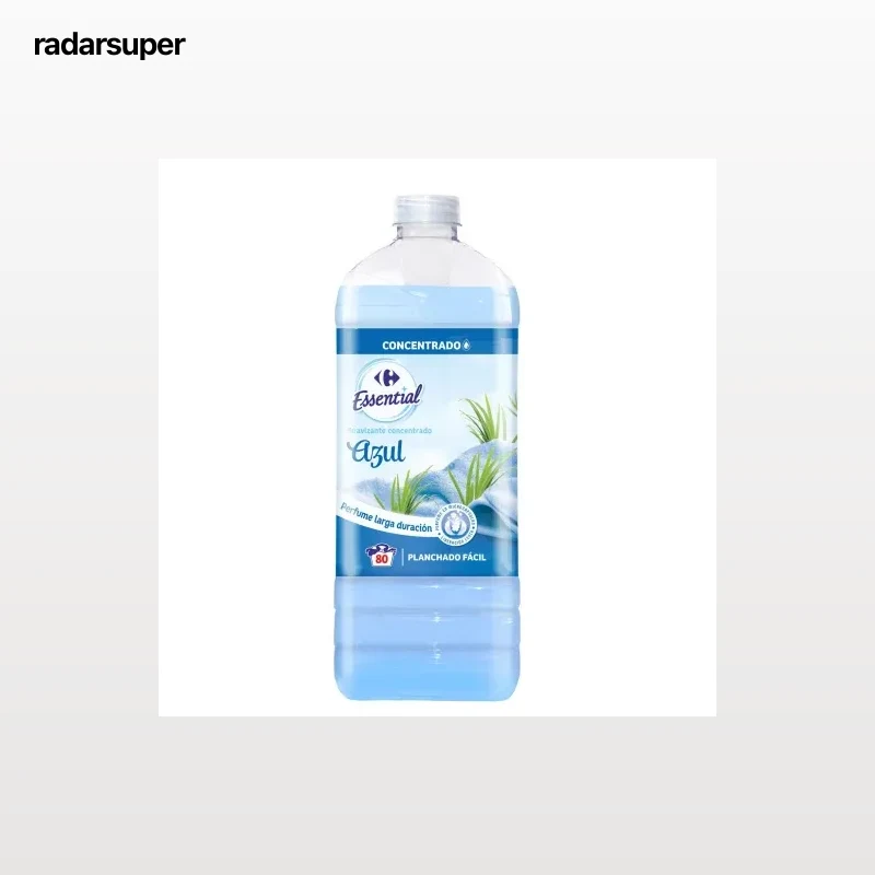 Suavizante concentrado azul Essential Carrefour 80 lavados.