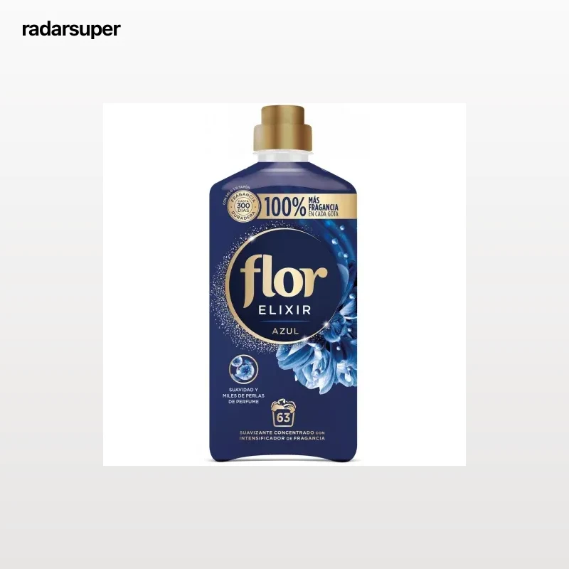 Suavizante concentrado Azul Flor Elixir 63 lavados.