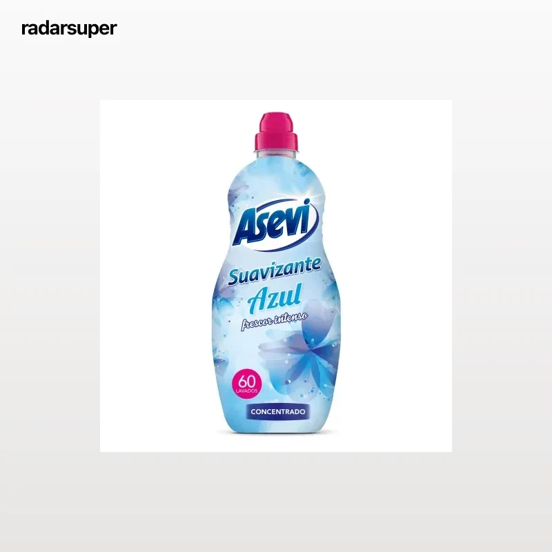 Suavizante concentrado azul frescor intenso Asevi 60 lavados.